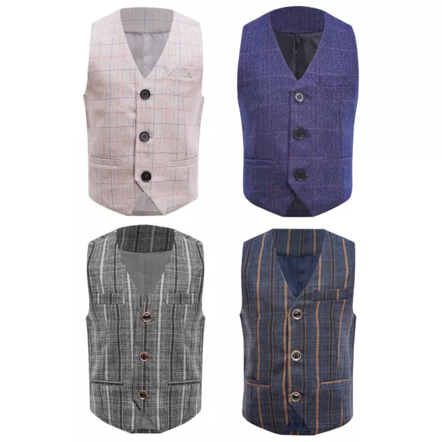 Gilet cocktail top bambini ragazzi gilet a quadretti gilet traspirante gilet ragazzo
