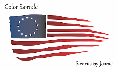 Americana Stencil 2" Stars Patriotic Circle 1776 Primitive Betsy Ross Flag Signs 