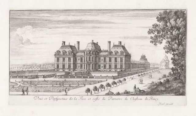 Israël Silvestre Château Du Raincy Seine-Saint-Denis Gravure Eau-Forte 1650