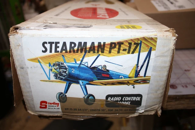 Plans De Construction Pour Avion RC Stearman PT-17 - Échelle 1/6 - Pour Moteur .56-.65 - Sterling