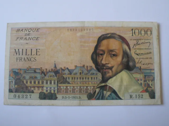 Billet  France 1000 F Richelieu  Fay 42/13