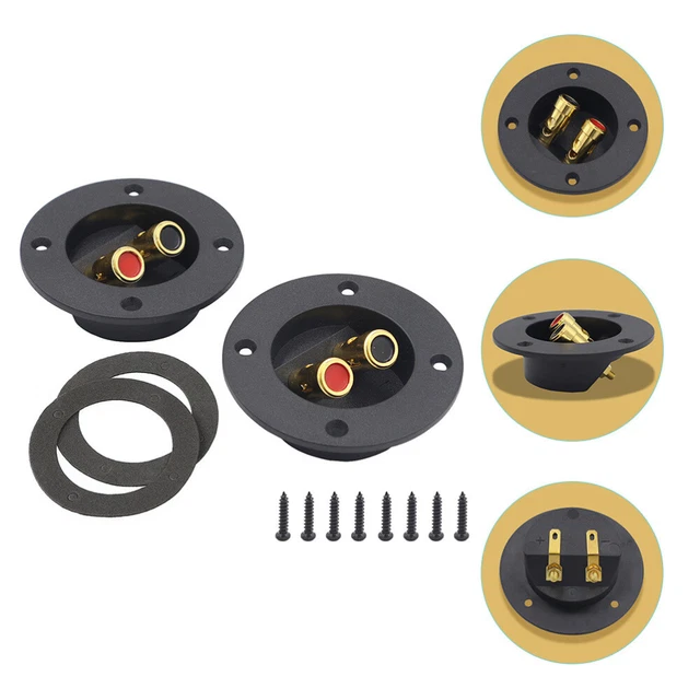 2 Pcs Speaker Box Terminal Audio Junction Box Wireless Speakers Bass 2