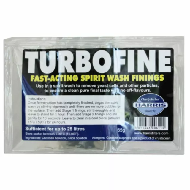 3x Harris Turbofine 24 ore lavaggio spirito 2 parti per 25L 65g 3