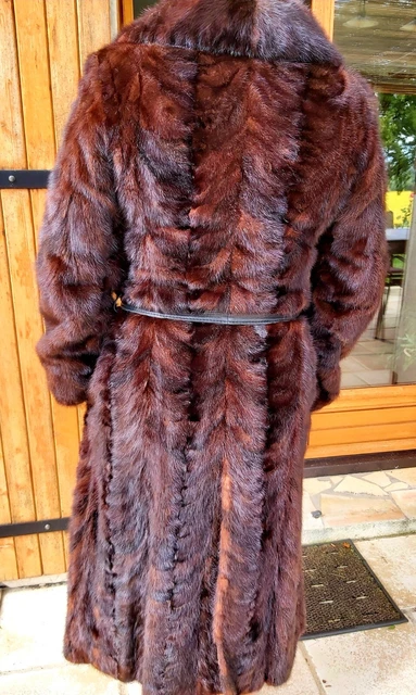 Veste En Fourrure De Vison Véritable Claude Alexandre - Marron, Taille S, Occasion Très Bon état