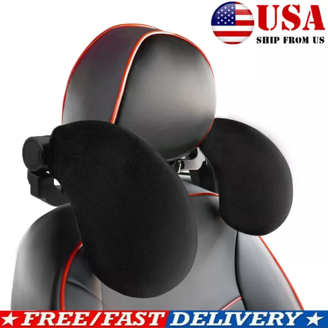 Auto Seat Pillow Headrest Neck Rest Support Soft Cushion Travel Sleeping Sponge