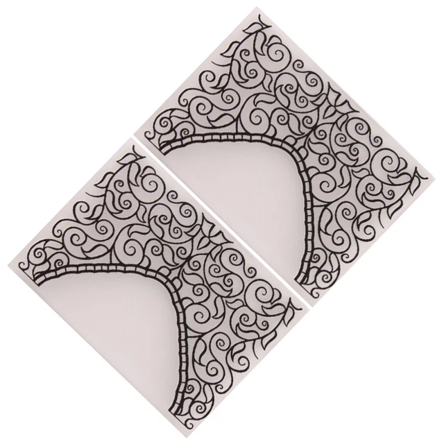 2 Stk. Kreative Hintergrundschablonen DIY Bump Embossing Dies Kunststoffvorlage