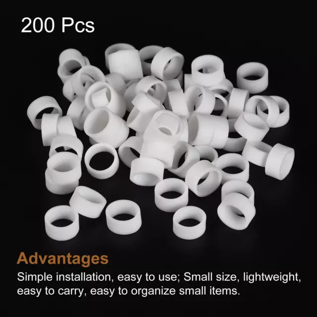 Silicone Rubber Bands Rings 200Pcs Non-slip 10mm Dia 1mm Thick 5mm Width 3