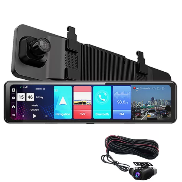 4G Android 8.1 ADAS FHD 1080P Dual Rear Mirror Car DVR Dash Camera WiFi GPS Navi