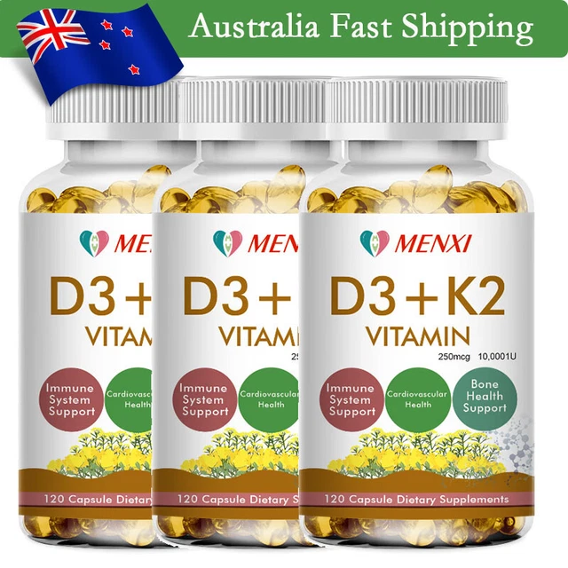 Vitamin K2 (MK7) with D3 Softgels, with 10000 IU Supplement, Immune Bone Health