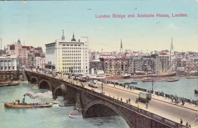 Carte postale OLD POSTCARD ENGLAND LONDRES LONDON bridge adelaise house stamped