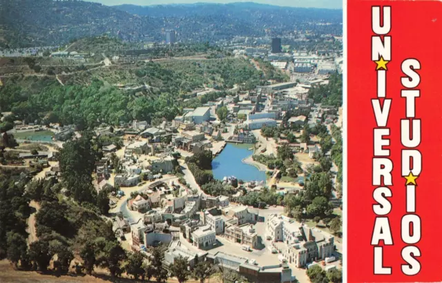 Universal City CA California, Universal Studios, Aerial View, Vintage Postcard