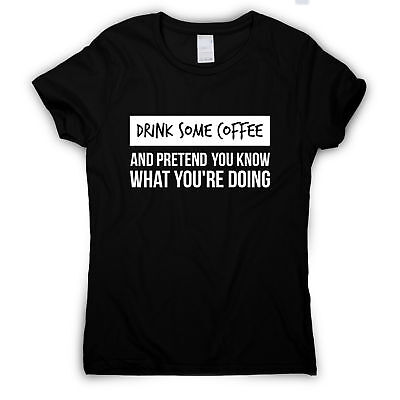 Funny Coffee lover T-shirt mens womens slogan top ladies humor tee novelty