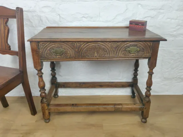 Victorian Carved Side Table Jacobean 19th Century English Delivery Available
