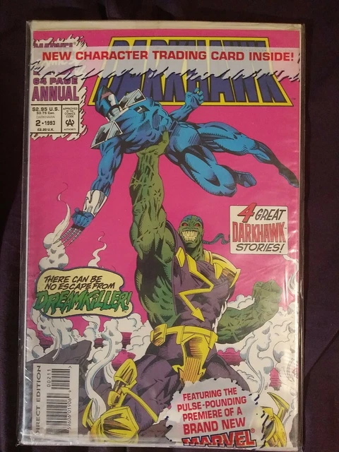 Darkhawk Annual #2 (1993) Marvel Comics Polybagged w/ Trading Card