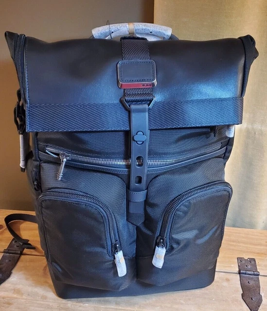 Tumi Alpha Bravo London Roll-Top Backpack Black 103302-1041