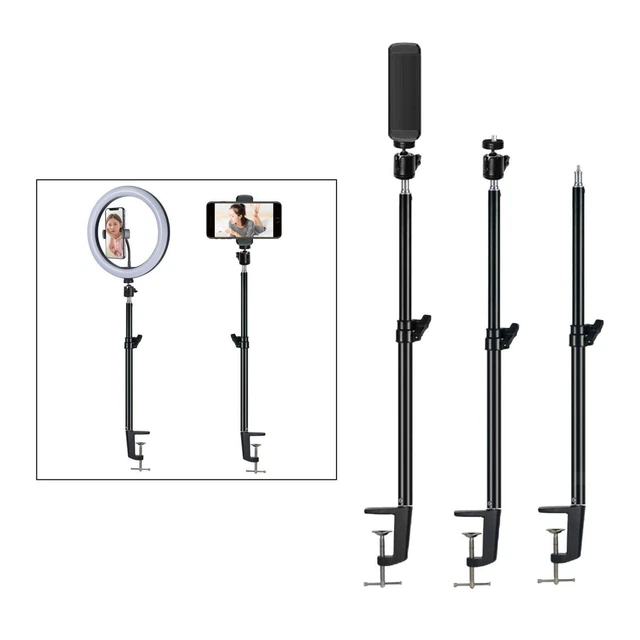 Support à clip pour lampe de table 19,7"-31,5" avec vis 1/4" pour maquillage