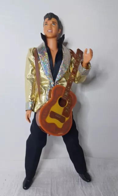 Elvis Doll 1975 Mattel-Articulated-Jointed-Gold Lame Jacket-Barbie Loves Elvis?? Elvis Doll 1975 Mattel-Articulated-Jointed-Gold Lame Jacket-Barbie Loves Elvis??