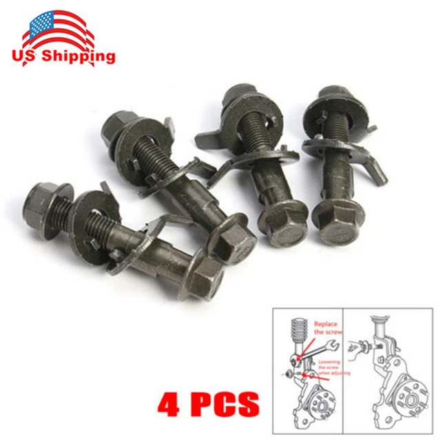 4PCS 14mm 0.55" Car Wheel Alignment Adjustable Camber Bolts 10.9 Intensity Style