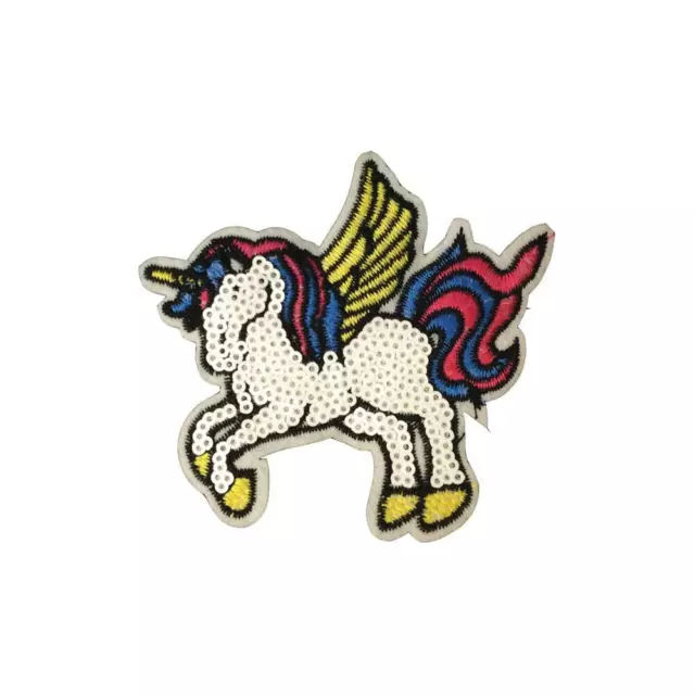 Sequin Unicorn S (Iron On) Embroidery Applique Patch Sew Iron Badge