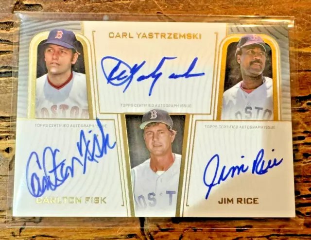 Boston Red Sox - 2023 Topps Definitive Triple Auto - Fisk, Rice, Yastrzemski