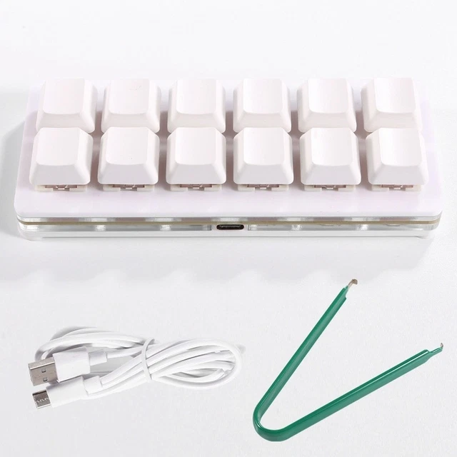 12 KEY HOT Swappable Mechanical Keyboard Programmable Shortcuts for ...