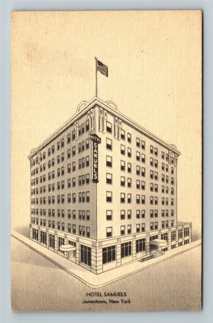 Jamestown NY-New York Hotel Samuels Antique Vintage Postcard