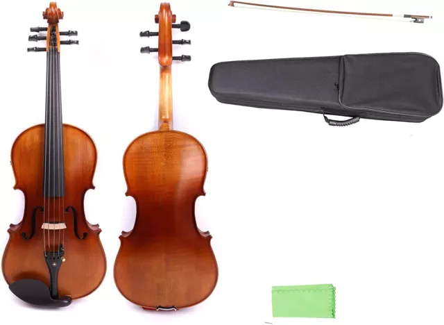15.5 inch viola 5 String Maple Spruce ebony Viola parts with Case Bow