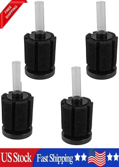 4-Pack Bio Sponge Filter Air Pump Driven Breeding Betta Shrimp Fish Tank 20 Gal