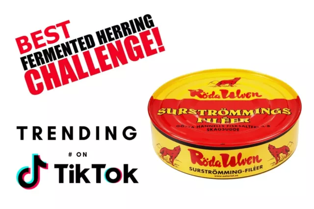 Trending on TIKTOK Surströmming SURSTROMMING HERRING CHALLENGE MANGIARE SCHERZO
