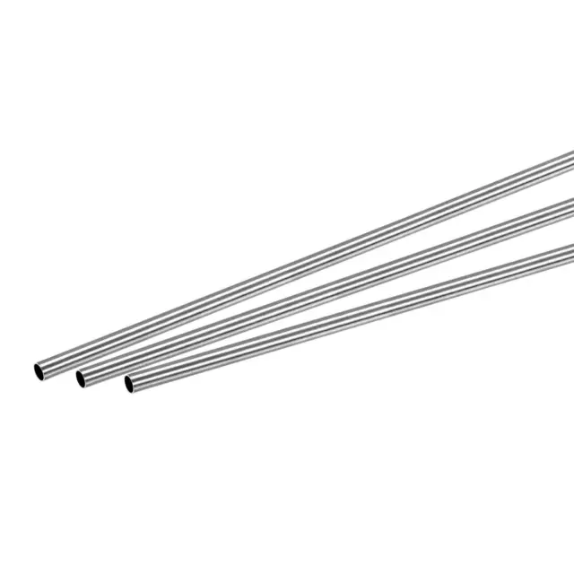 Rond Tube 3mm Dia Externe 0.2mm Épaisseur 250mm Longueur 3 Pcs