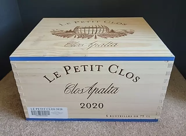 Le Petit Clos Apalta 2020 Wooden Wine Box - Crate w/Lid