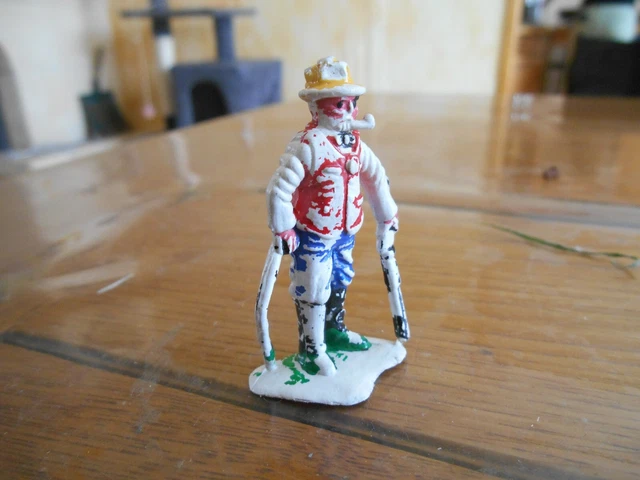 Figurine Starlux Chasseur Alpin Français WWII - Échelle 1:32 (60mm) - Plastique Peint, Bon état