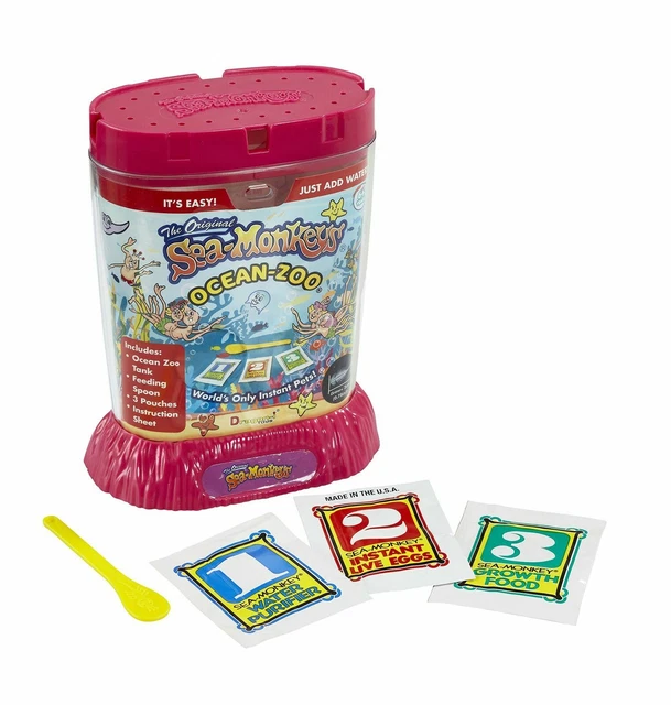 Amazing Live The Original Sea Monkeys Ocean Zoo Marine Aquarium Pink 23223