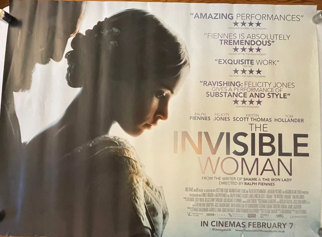 The Invisible Woman - Quad UK Movie Poster 30”x40” Promotional 2013 Film