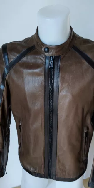 Belstaff Lymington Blouson Leather Jacket, Double brown,Size 48 ( M- L) 2