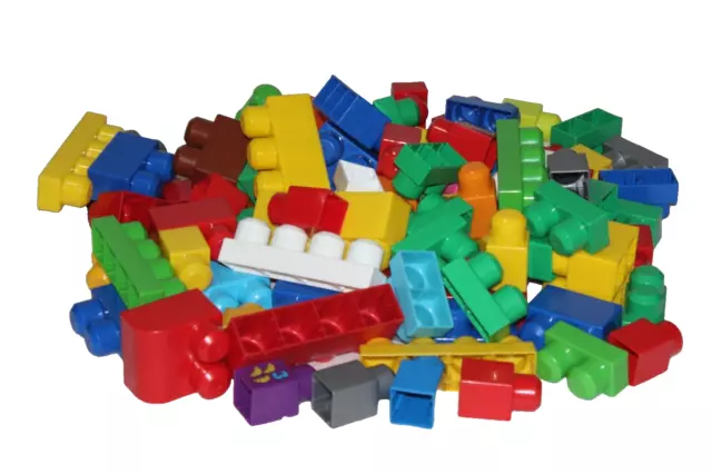 Mega Bloks  8973- Bausteine-bunt 100 Teile, Steck-Bausteine Kinder, Bauklötze #2