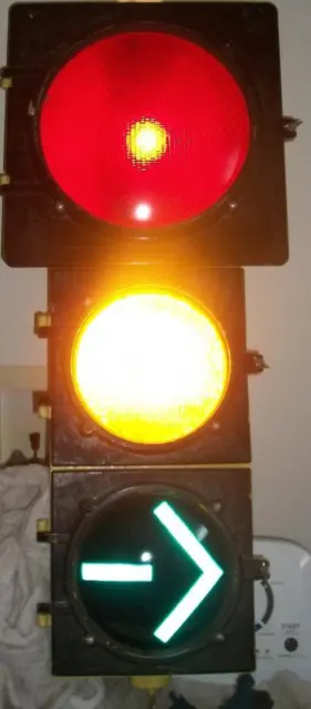 Vintage Econolite Traffic Control Light (Stop Light) 38" X 15"