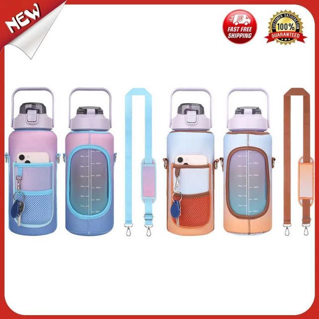 es 2L Water Bottle Cover Neoprene Crossbody Shoulder Drink Kettle Carrier Holder