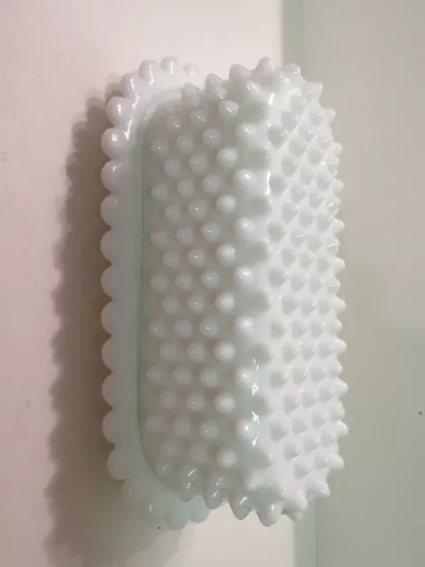 Beautiful Milk Glass Hobnail Pattern Vintage Fenton Butter Dish WITH LID!