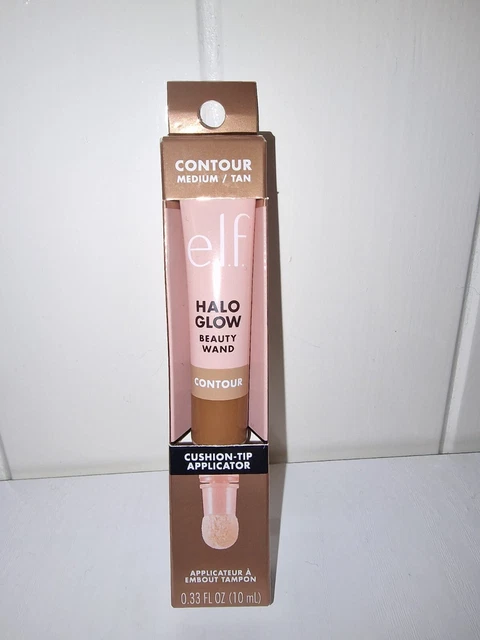 Contorno de varita de belleza ELF Halo Glow - mediana/bronceada - totalmente nueva con caja