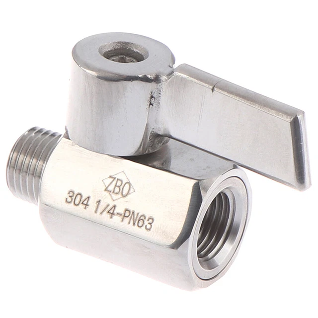 Valvola a sfera in acciaio inox 304" pollice NPT maschio X femmina piccola mini va p*wl