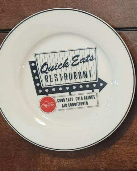 Coca - Cola Quick Eats Restaurants 8" Plates Set of 8