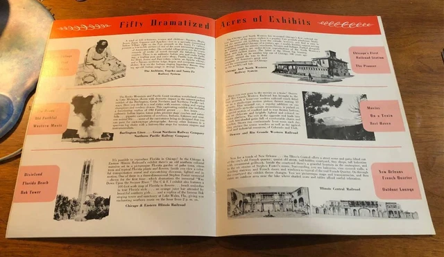 1948 Chicago Illinois Railroad Fair Official Guide Book Program 35c Native RR 5