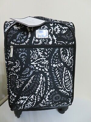 Vera Bradley 22 Inch Spinner Suitcase Traditional Luggage Carryon Paisley Noir
