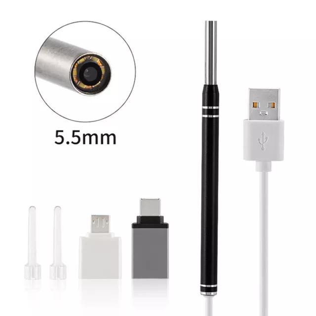 Visual Ear Endoscope 3 In 1 USB Otoscope Ear Wax Cleaning Inspection Camera T-wf
