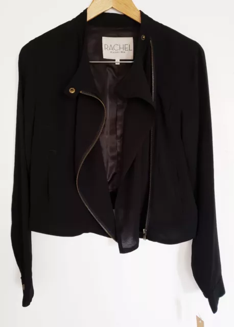 Rachel Roy Jacket Womens Blazer Lightweight coat Cross Zipper Lined Size 4 NWT 2