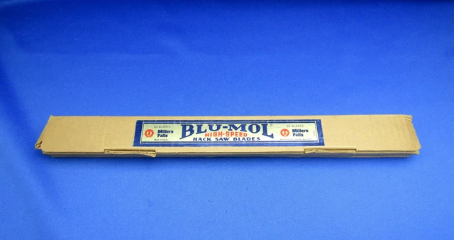 BLU-MOL VTG No.4410M HACKSAW BLADES 14"x1"X.050-10T Made In USA UNUSED COND.#7