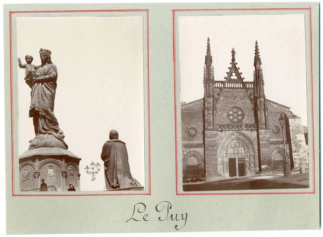France, Le Puy-en-Velay, église Saint-Laurent vintage silver printEnsemble de