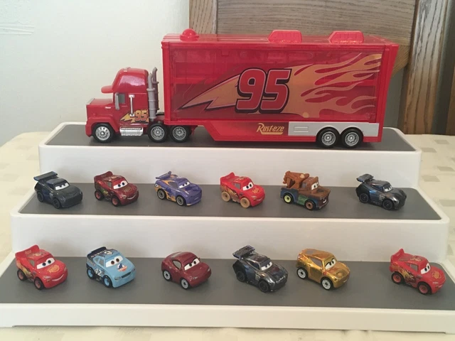 DISNEY PIXAR CARS Mack Truck & 12 Mini Racers. Storage Case £27.99 ...