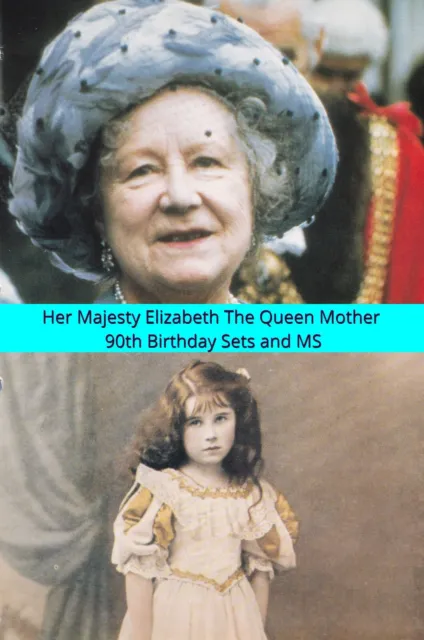 1990 Queen Elizabeth The Queen Mother 90th Birthday Sets & Miniature Sheets MNH